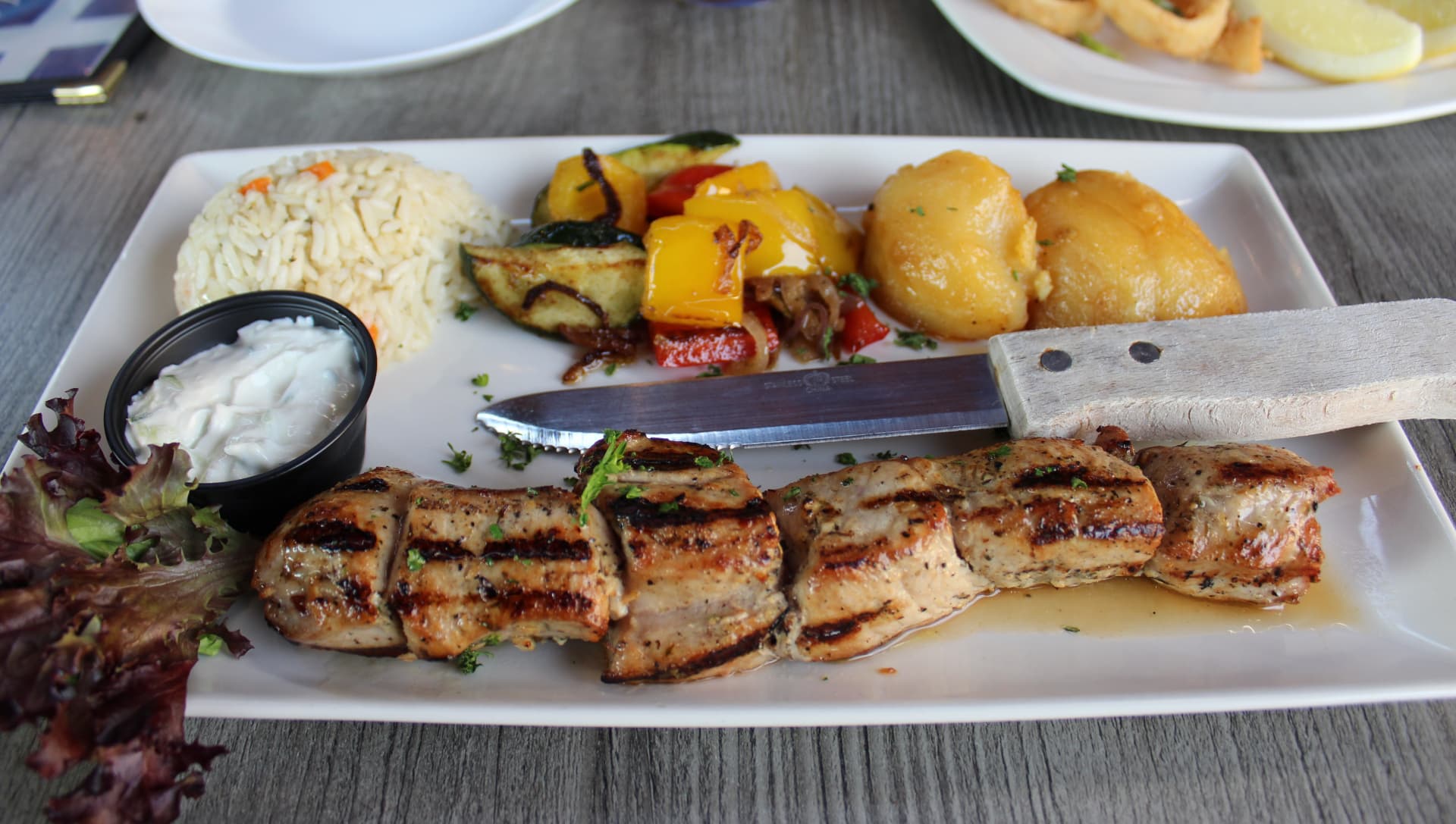 Persian grill platter with rice at Termeh